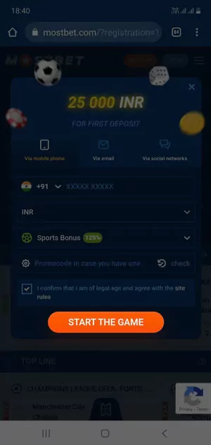 Comece a jogar na Okbet.